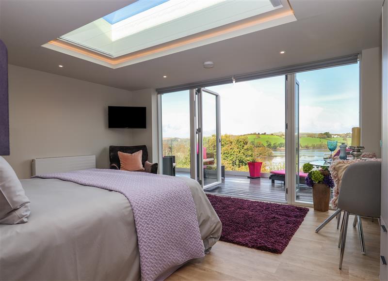 This is the bedroom at Greenslades View, Dittisham