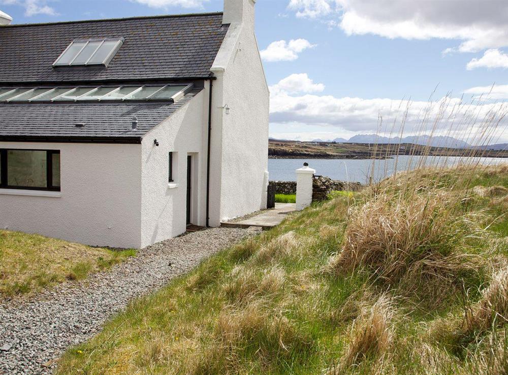Exterior with fantastic views overlooking Loch Varkasaig at Greep in Roag, Isle of Skye., Isle Of Skye