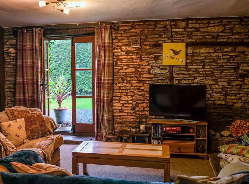 Living area at Greig House Farm in Grosmont, near Abergavenny, Gwent