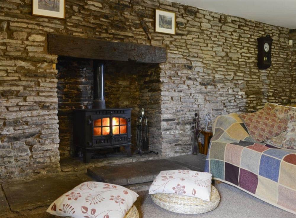 Living room at Greig House Farm in Grosmont, near Abergavenny, Gwent