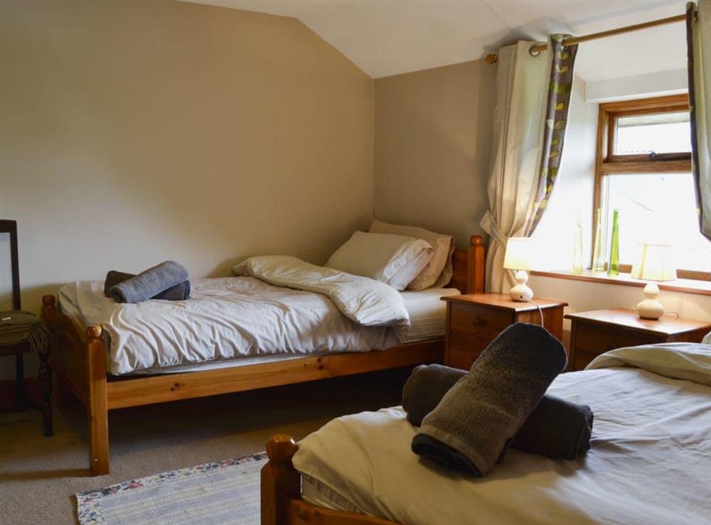 Twin bedroom at Greig House Farm in Grosmont, near Abergavenny, Gwent