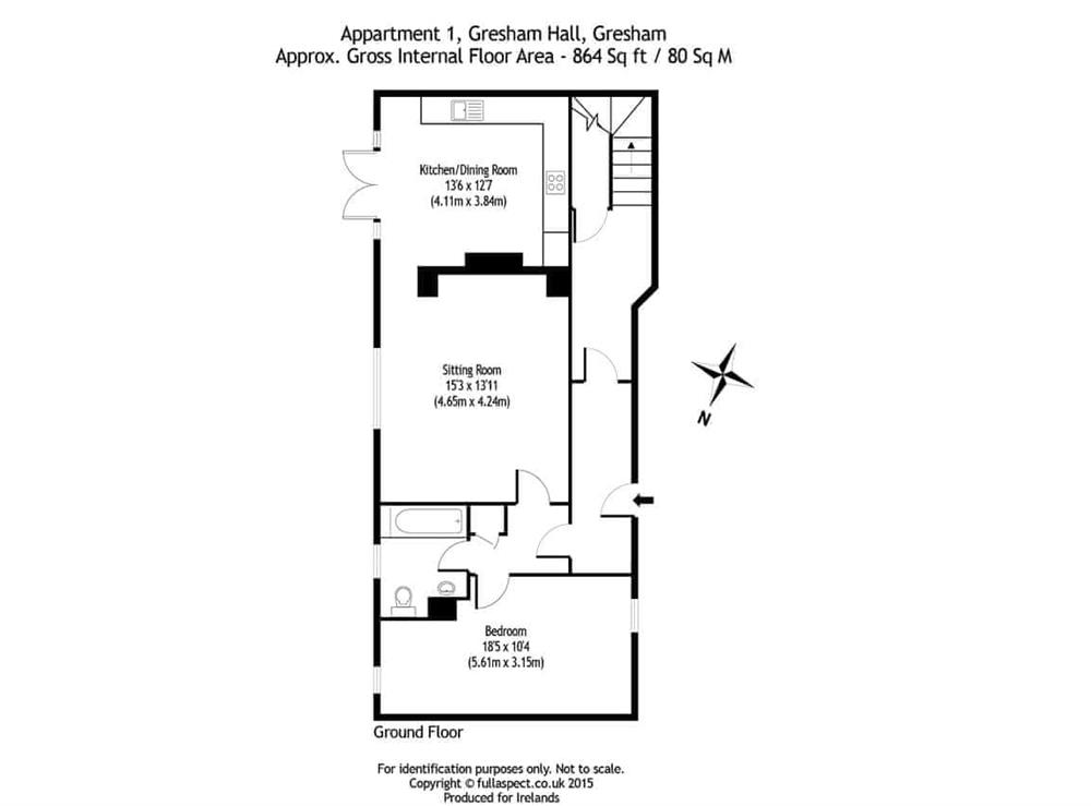 Floor plan at Apartment 1, 