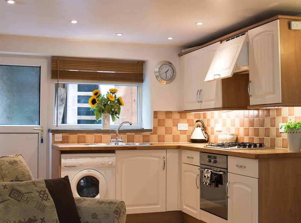 Kitchen area at Greta Cottage in Ingleton, North Yorkshire