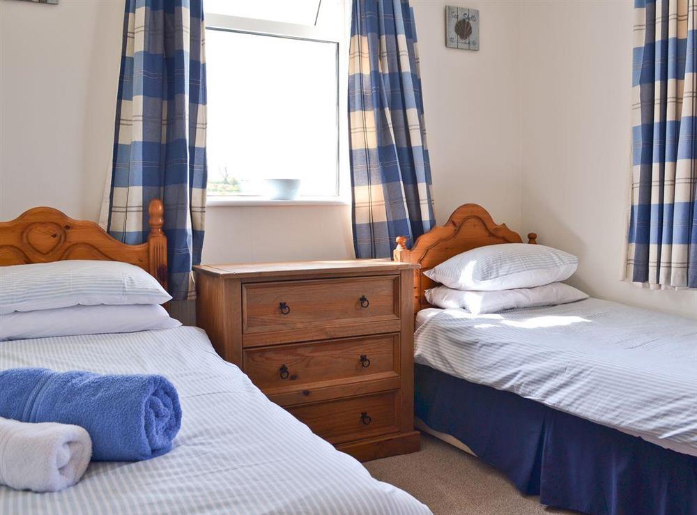 Twin bedroom at Grey Cottage in Pentraeth, Anglesey., Gwynedd