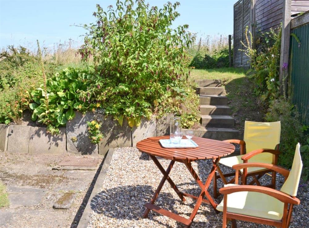 Sitting-out-area at Grey Ladies in East Beckham, near Sheringham, Norfolk