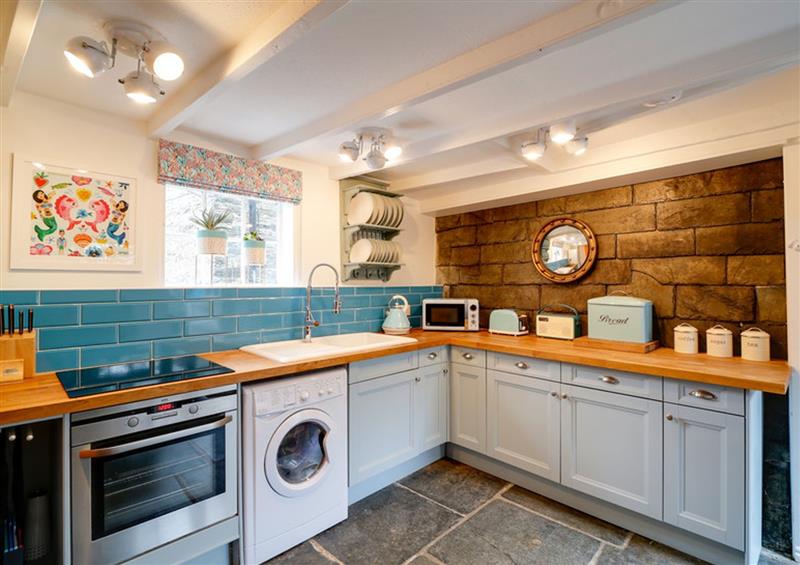 This is the kitchen at Grey Roofs, Port Isaac