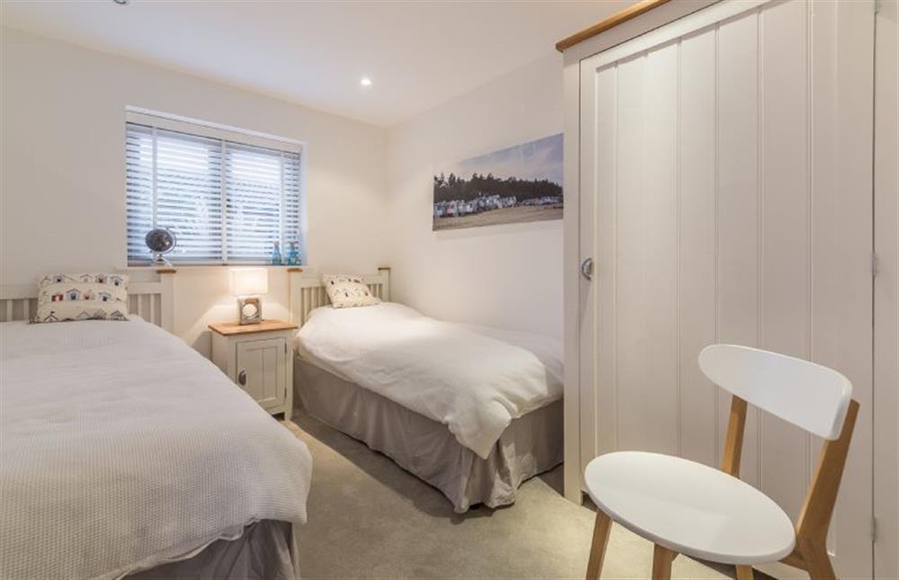 Ground floor: Bedroom floor, with full size twin beds at Greyseals, Brancaster near Kings Lynn