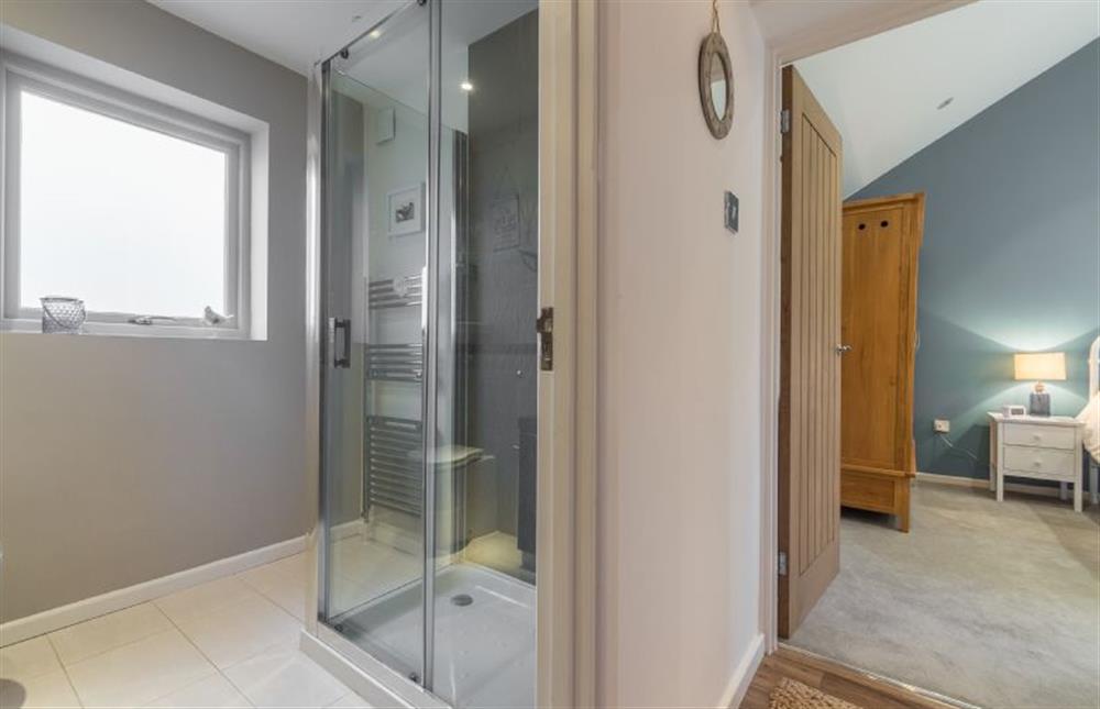 Ground floor: Master bedroom and Shower room  at Greyseals, Brancaster near Kings Lynn