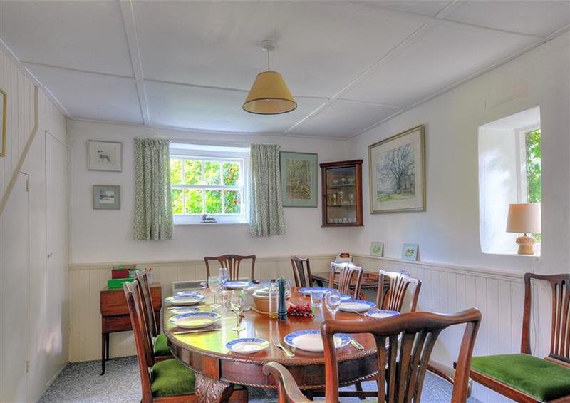 The dining area at Greystones Cottage, Chideock