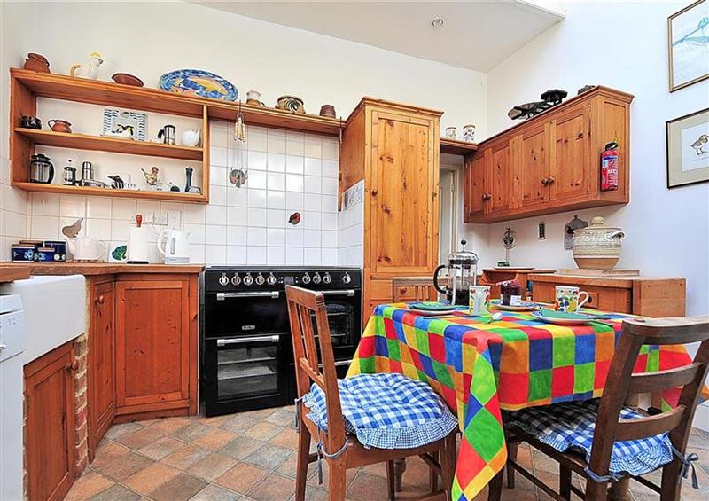 This is the kitchen at Greystones Cottage, Chideock