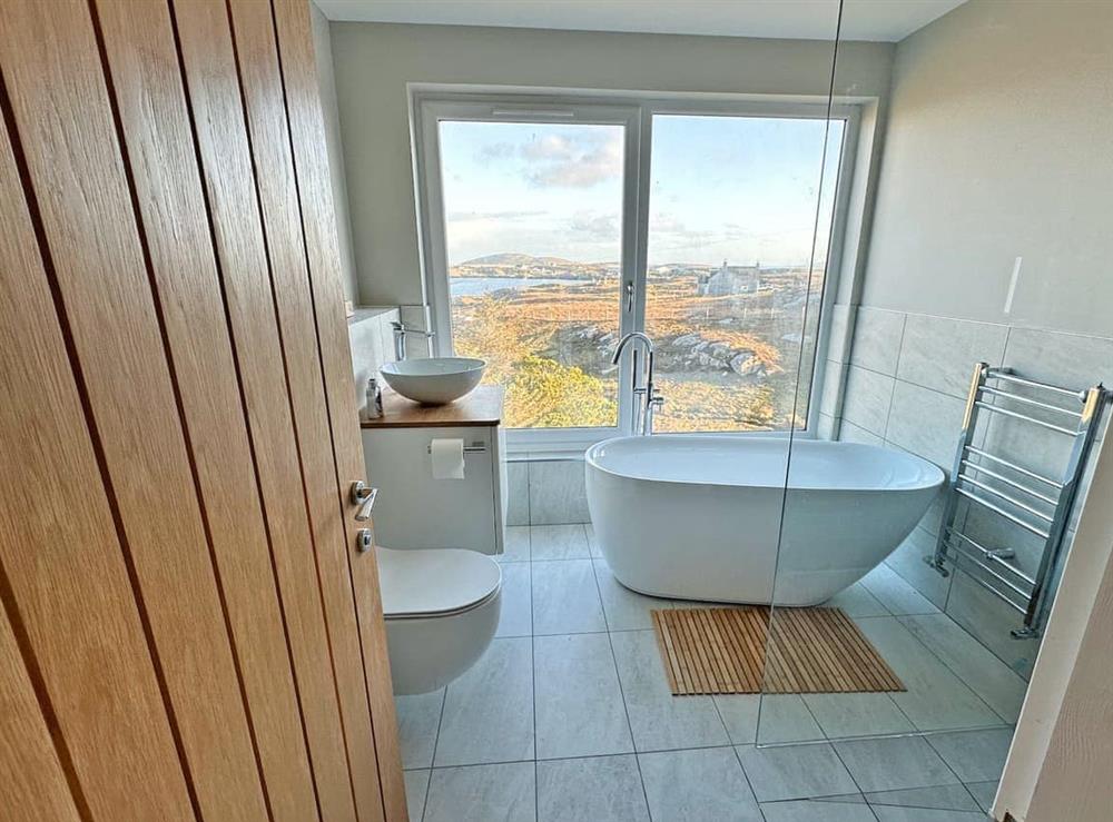 Bathroom at Grianan in Isle of Barra, Scotland