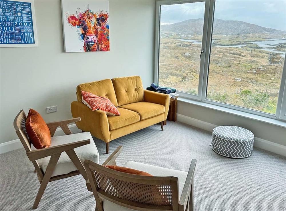 Living area at Grianan in Isle of Barra, Scotland