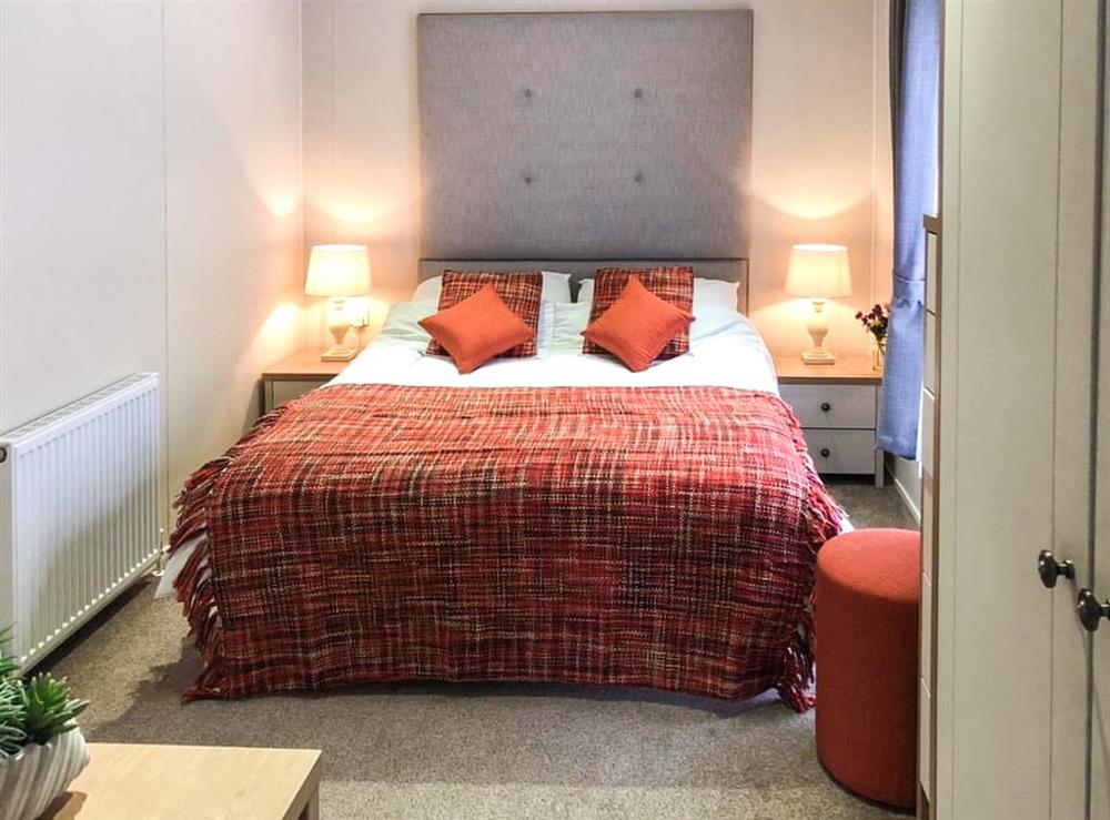 Double bedroom at Griffon Lodge in Felton, near Morpeth, Northumberland