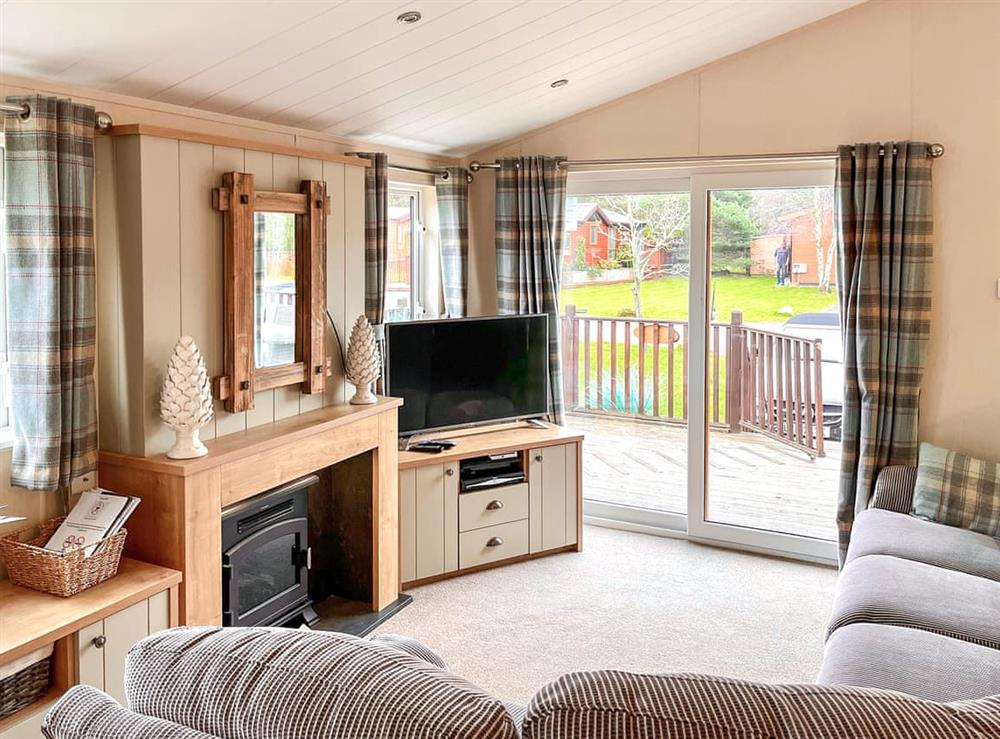Living area at Griffon Lodge in Felton, near Morpeth, Northumberland