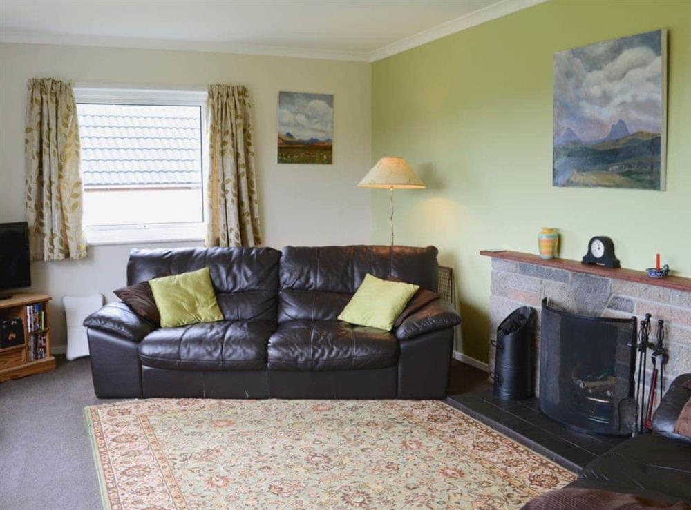 Living room at Grinills in Opinan, near Gairloch, Ross-Shire