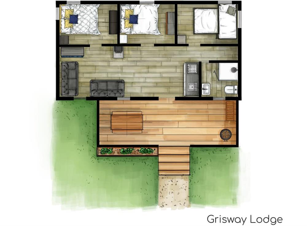 Floor plan at Grisway Lodge in Castle Cary, Somerset