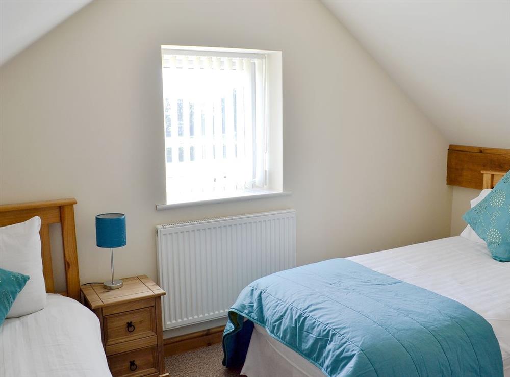 Twin bedroom at Groes Faen-Bach Farmhouse in Holywell, Clwyd