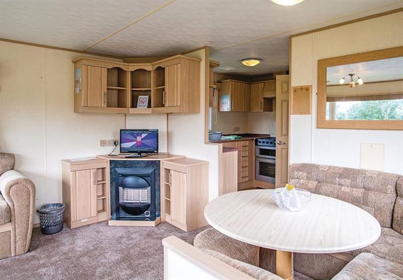 Inside a  typical Silver Plus 3 (Pet) at Grondre Holiday Park in Clunderwen, Nr Narberth
