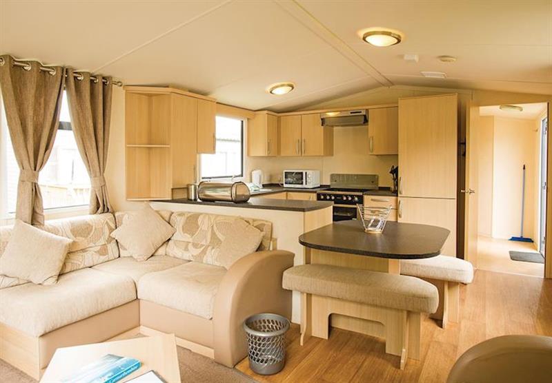 The inside of a Gold Plus 2 at Grondre Holiday Park in Clunderwen, Nr Narberth