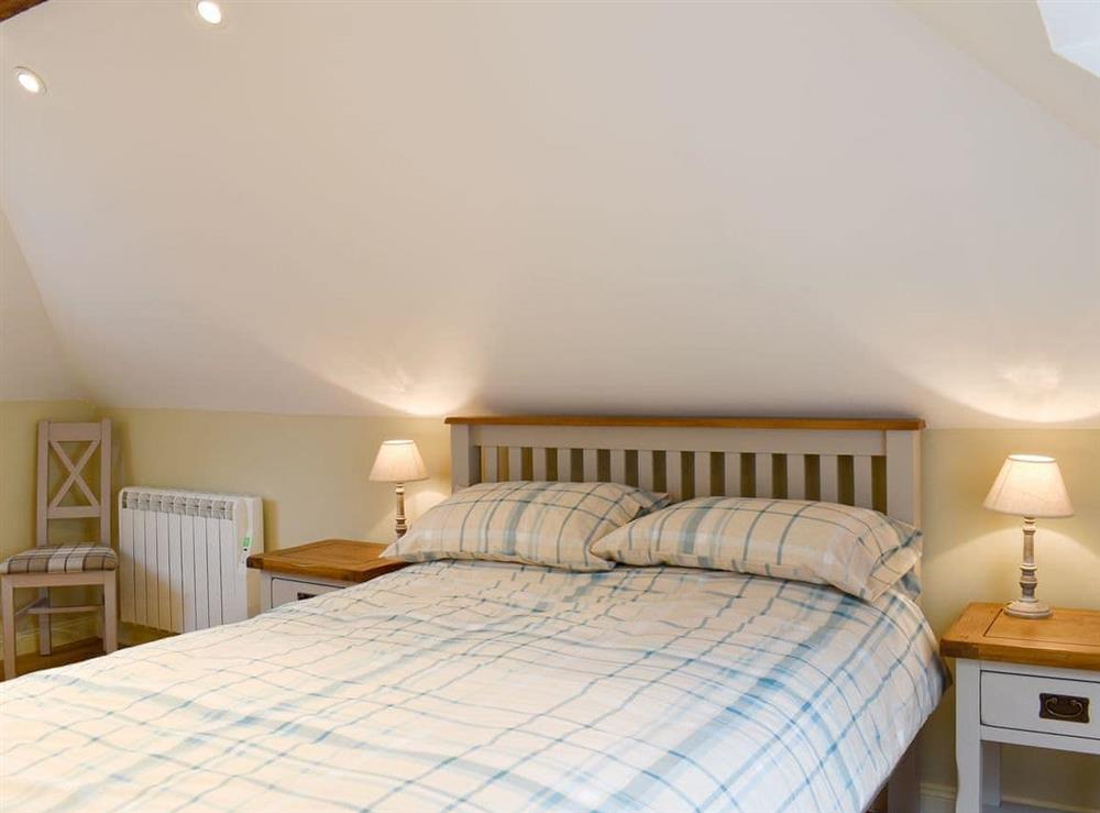 Comfortable double bedroom at Grooms Bothy in Nenthorn, near Kelso, Roxburghshire