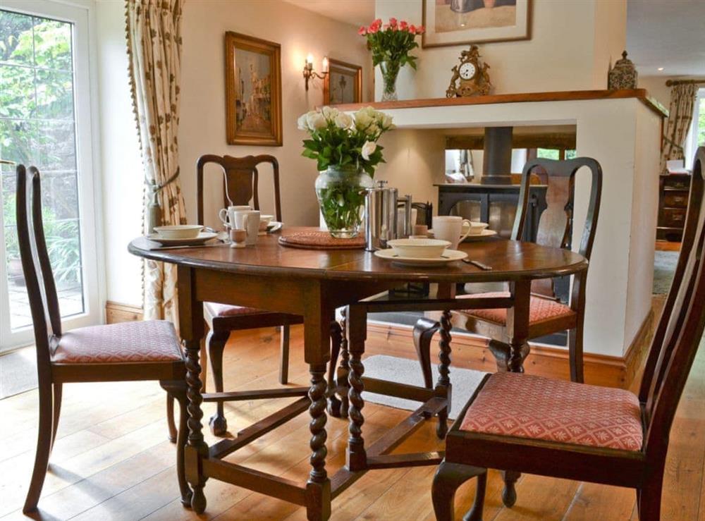 Dining Area at Groom’s Cottage in Webbery, Nr Bideford, North Devon., Great Britain