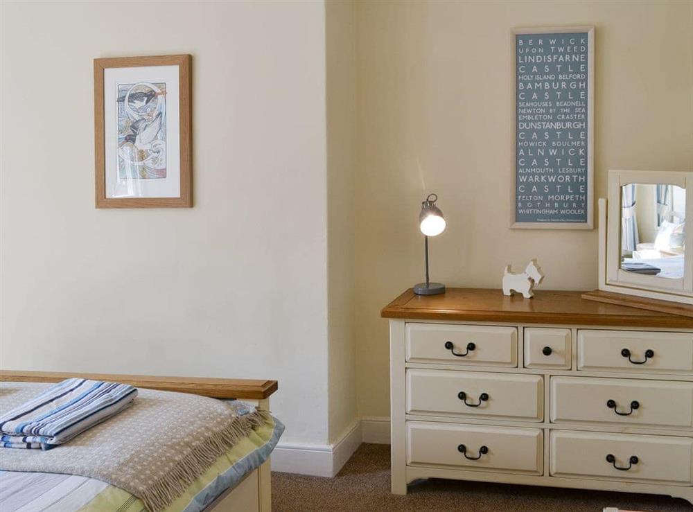 Good-sized double bedroom at Grosvenor Cottage in Alnmouth, Northumberland