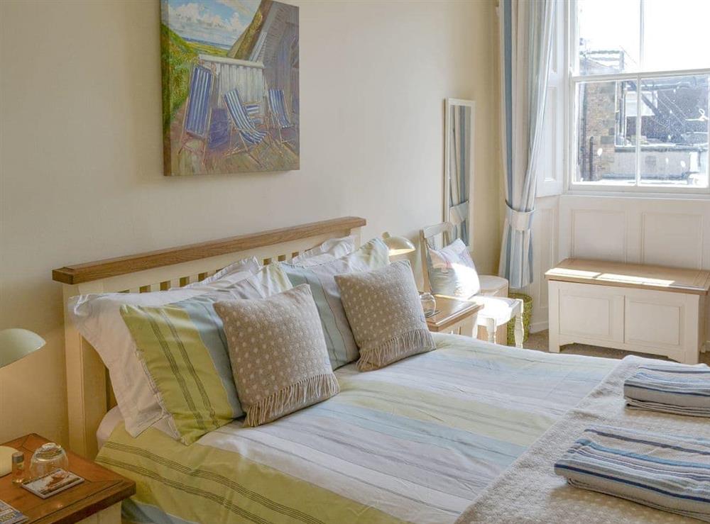 Relaxing double bedroom at Grosvenor Cottage in Alnmouth, Northumberland