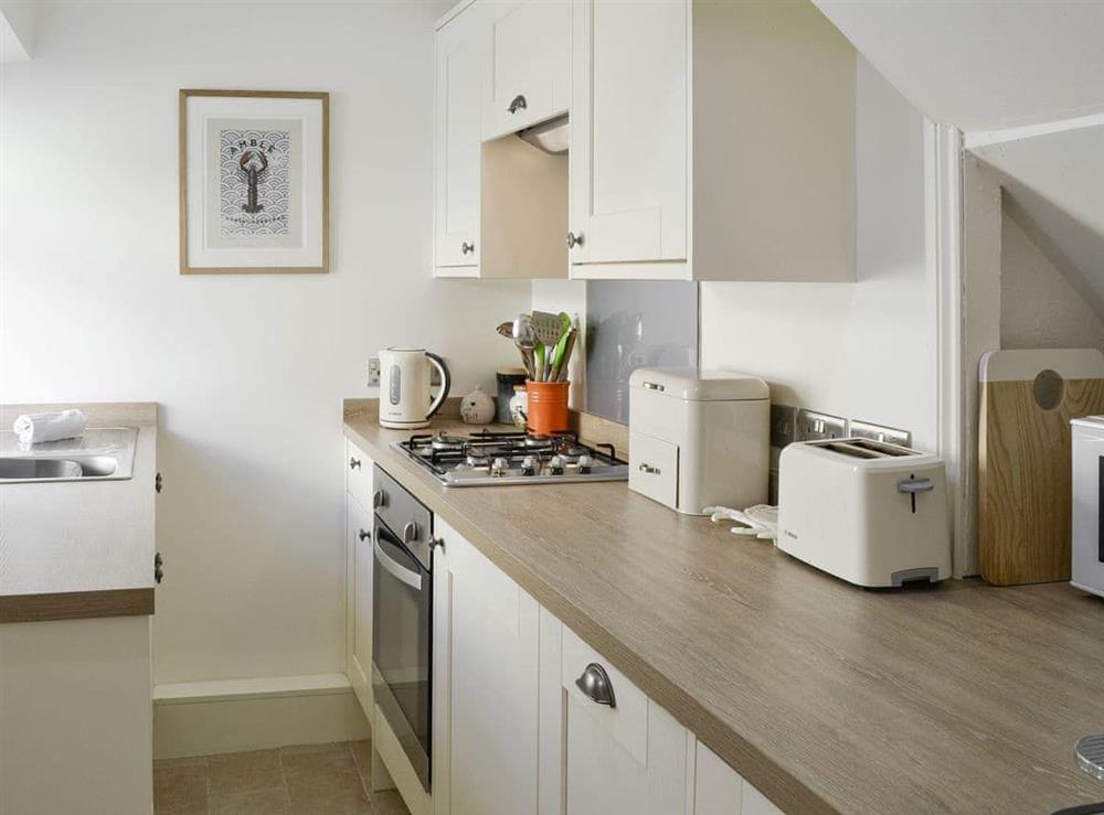 Well-equipped kitchen at Grosvenor Cottage in Alnmouth, Northumberland