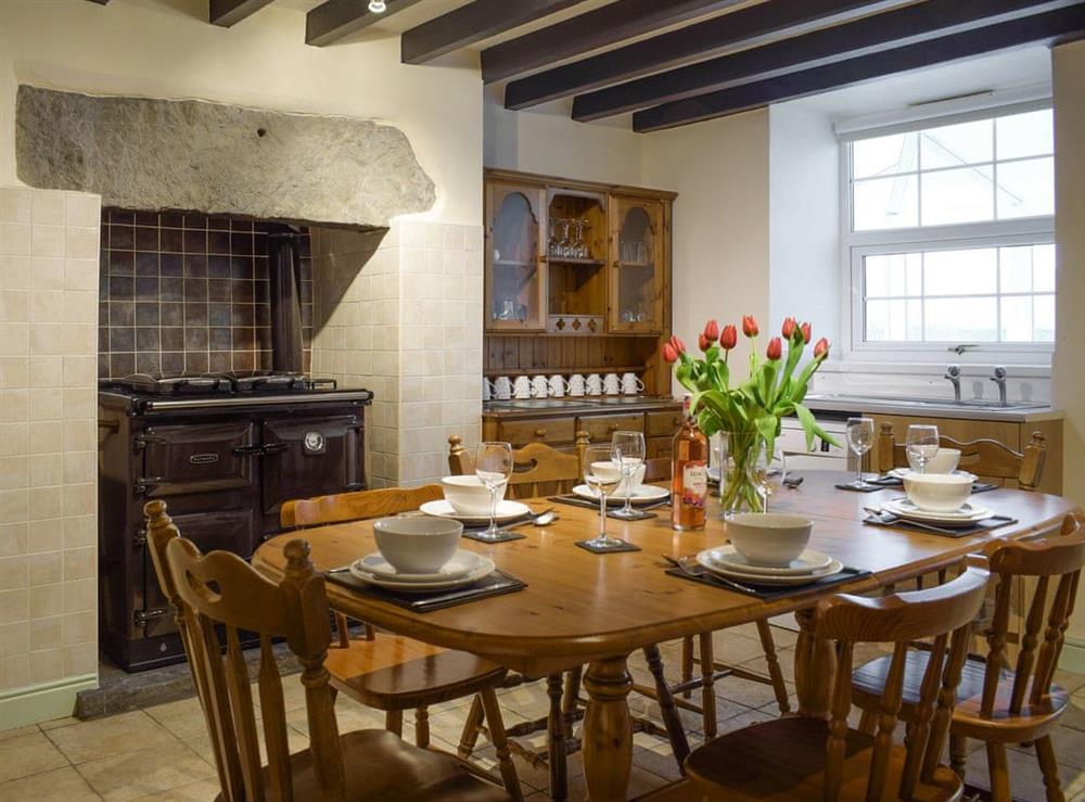 Attractive dining area at Groudd Hall Cottage in Cerrigydrudion, near Betws-y-Coed, Clwyd