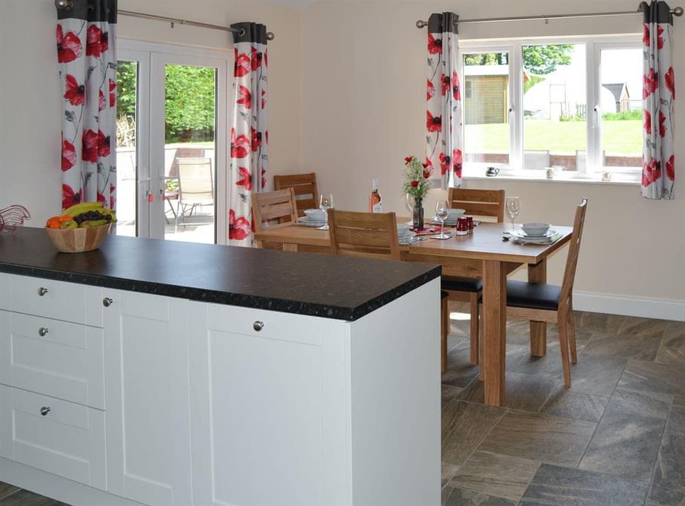 Dining area & kitchen at Grove Bungalow in Dallinghoo, near Woodbridge, Suffolk