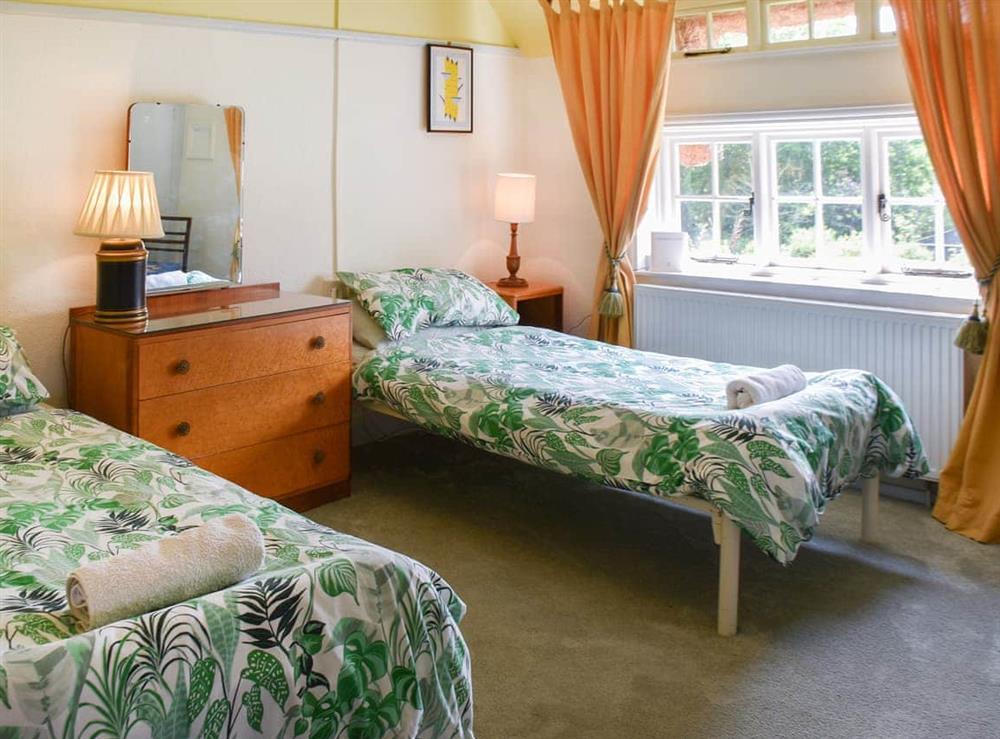 Twin bedroom at Grove Cottage in Denham, Suffolk
