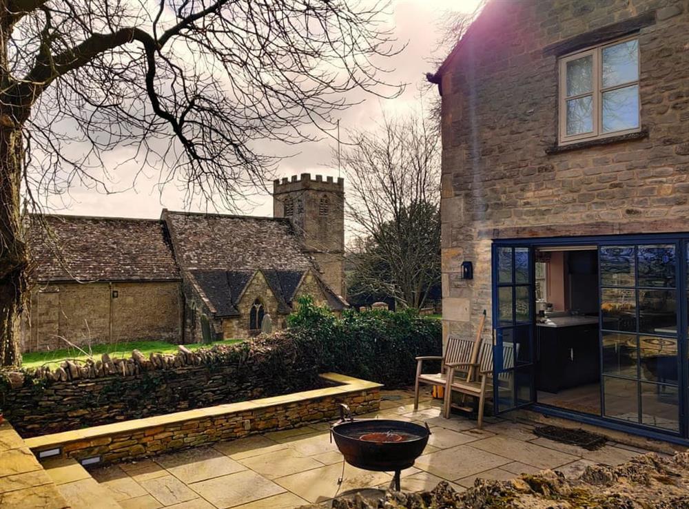Patio at Grove Cottage in Hazelton, Gloucestershire