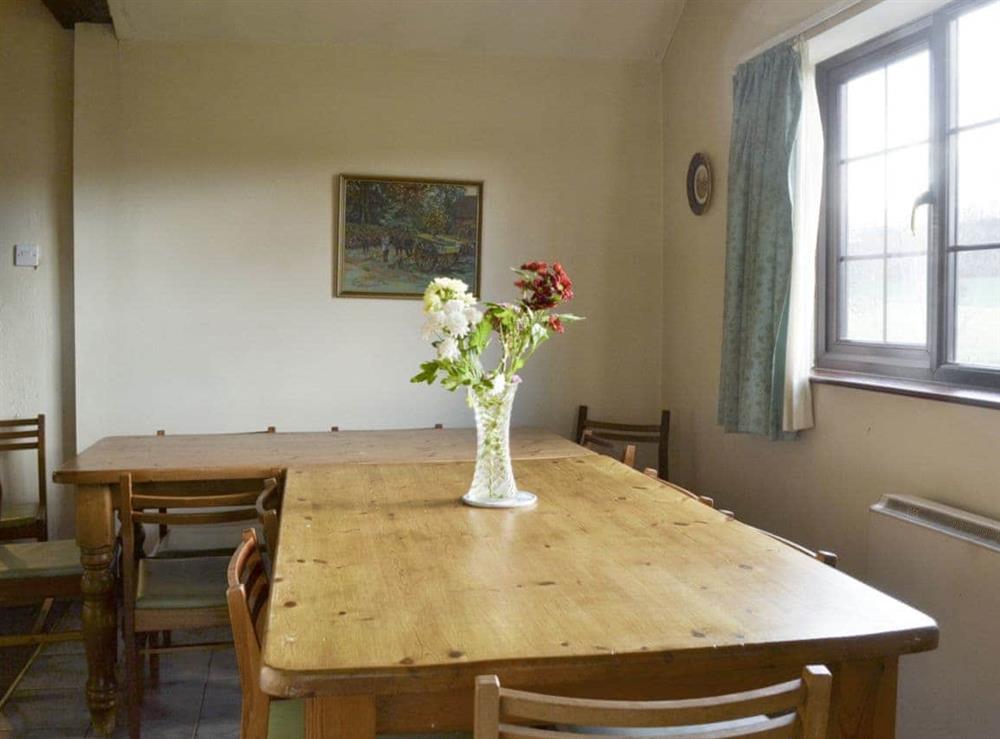 Light and airy dining space at Grove Sprightly Barn in Craven Arms, Shropshire
