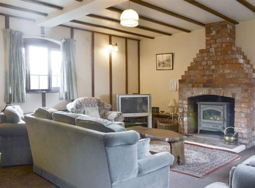 Spacious second living room at Grove Sprightly Barn in Craven Arms, Shropshire