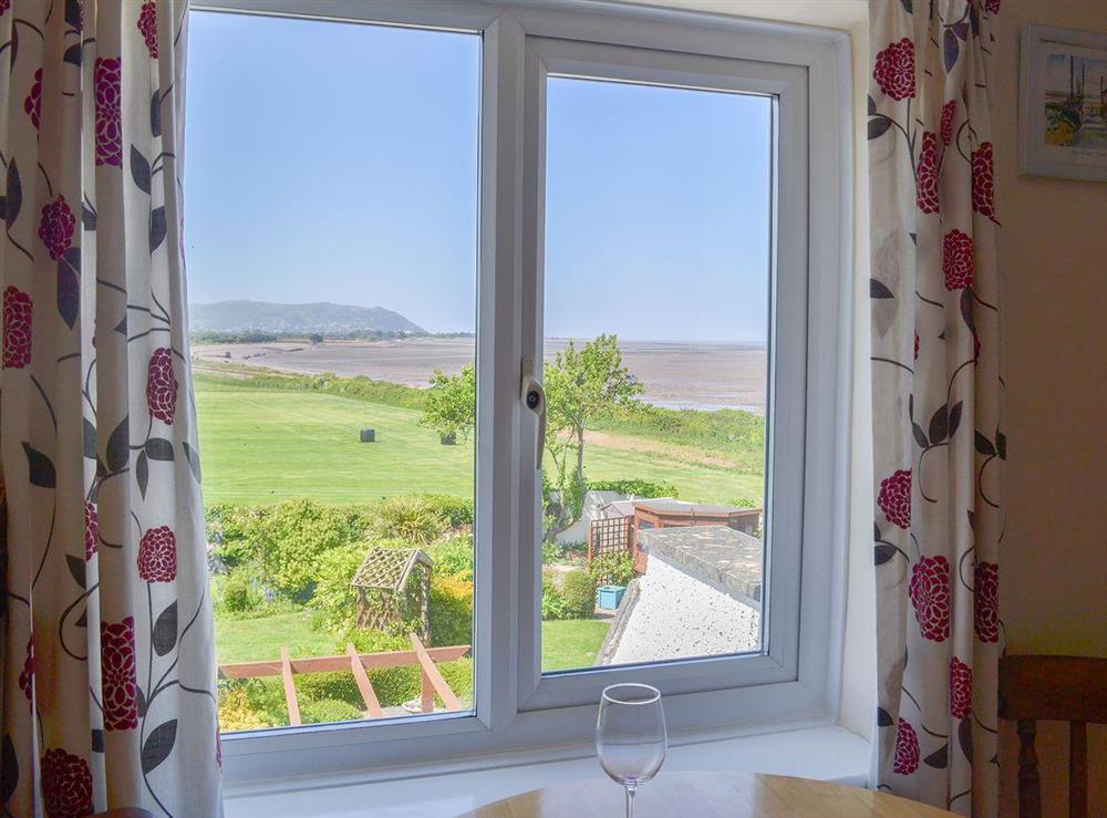 Fantastic view from the dining table at Guinevere in Blue Anchor, near Minehead, Somerset