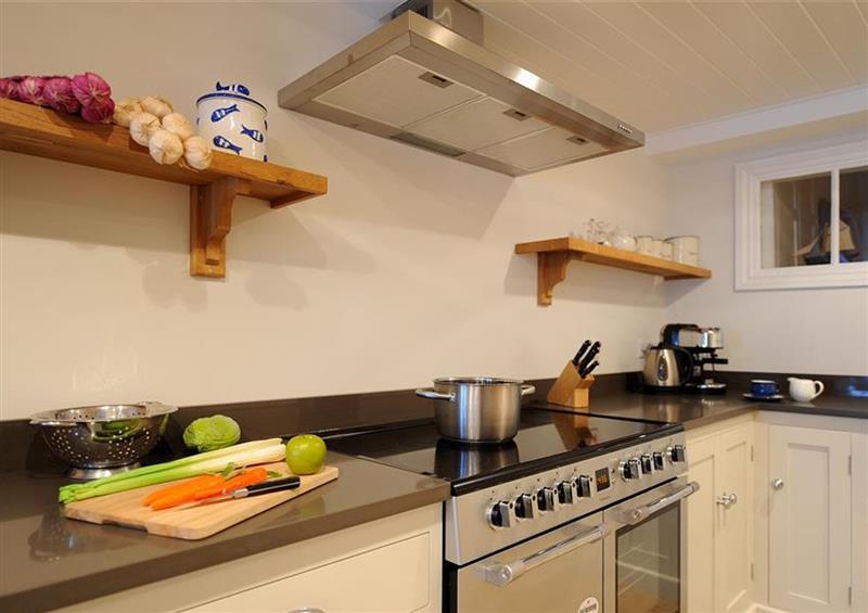 This is the kitchen at Gull Cottage, Lyme Regis