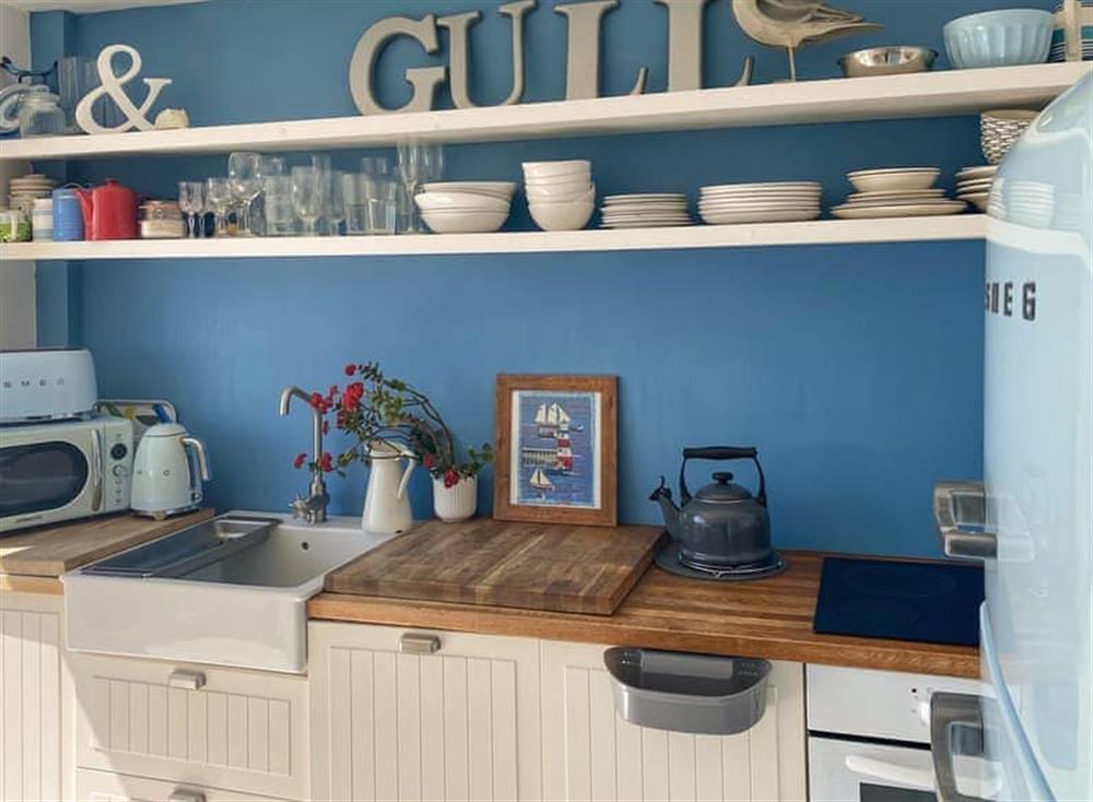 Kitchen at Gull House in Dungeness, Kent