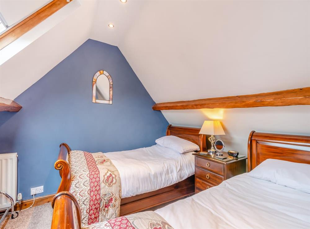 Twin bedroom at Gulls Cry Cottage in Whitby, North Yorkshire