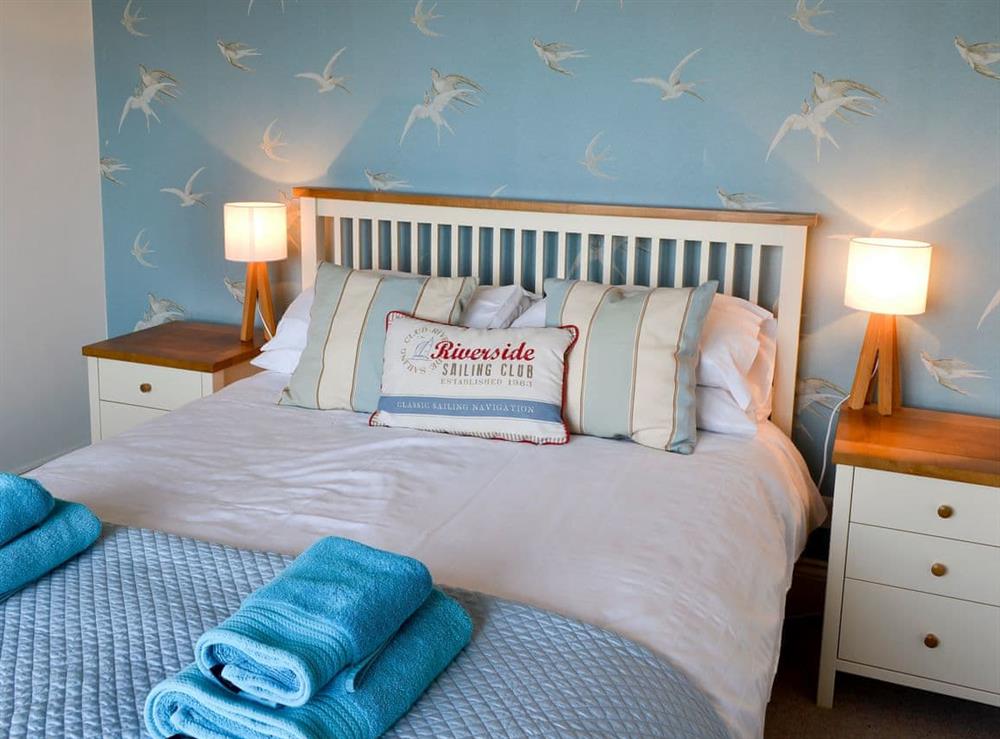 Double bedroom at Gullsway in Beadnell, Northumberland
