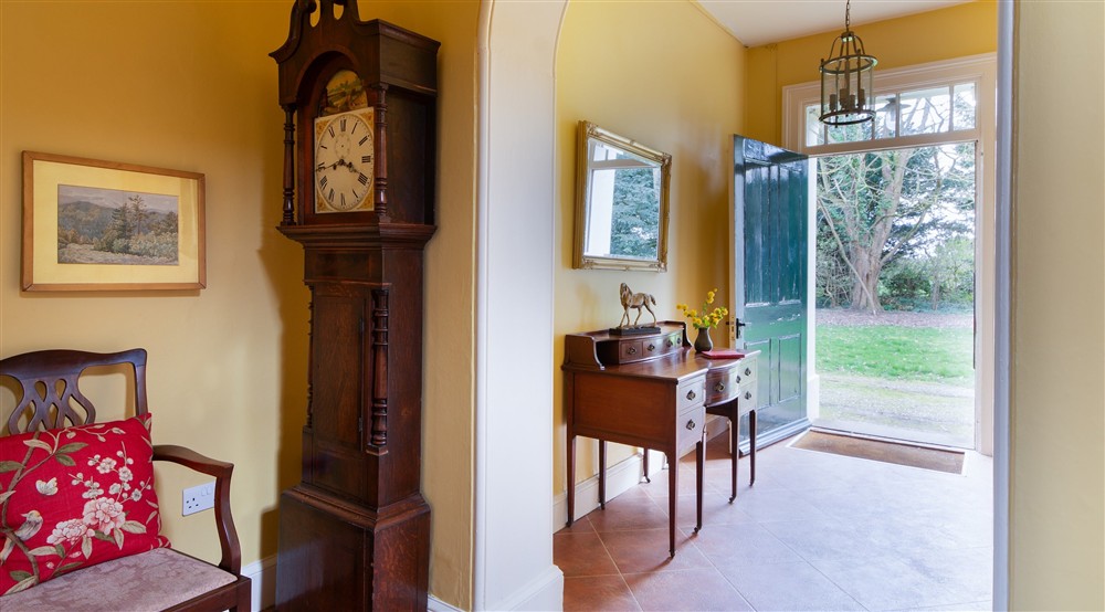 The entrance hall at Gunby Old Rectory in Skegness, Lincolnshire