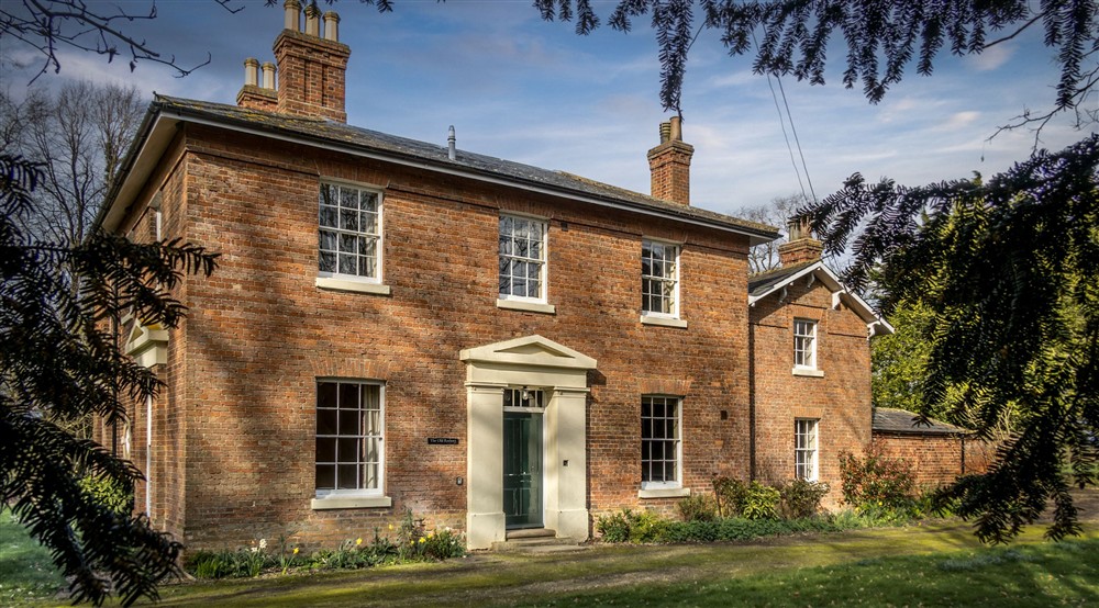 The front of Gunby Old Rectory, Lincolnshire at Gunby Old Rectory in Skegness, Lincolnshire