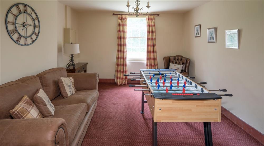 The games room at Gunby Old Rectory in Skegness, Lincolnshire