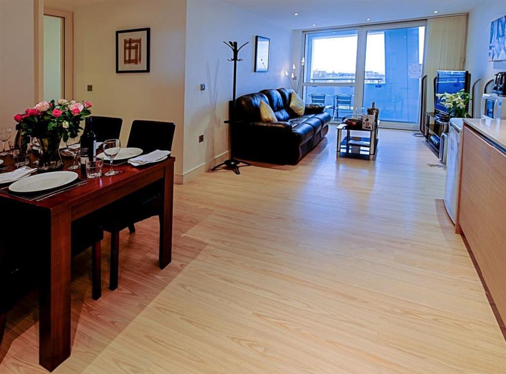 Spacious open-plan living area at No.1 The Two Bedroom Balcony View A, 