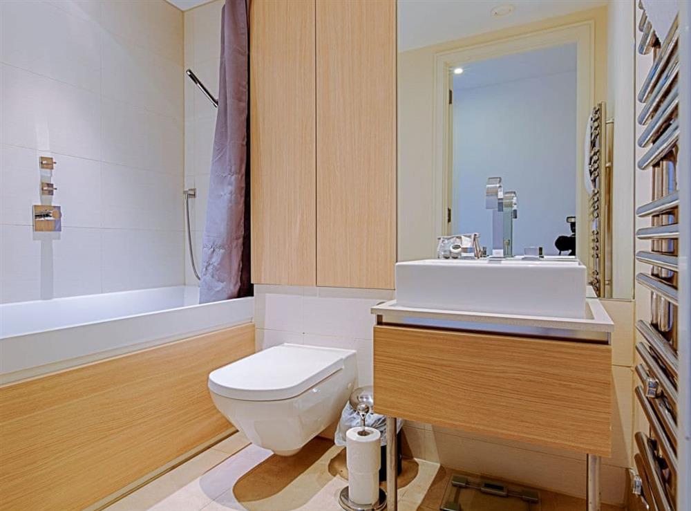 Bathroom with shower over bath at The Two Bedroom A, 