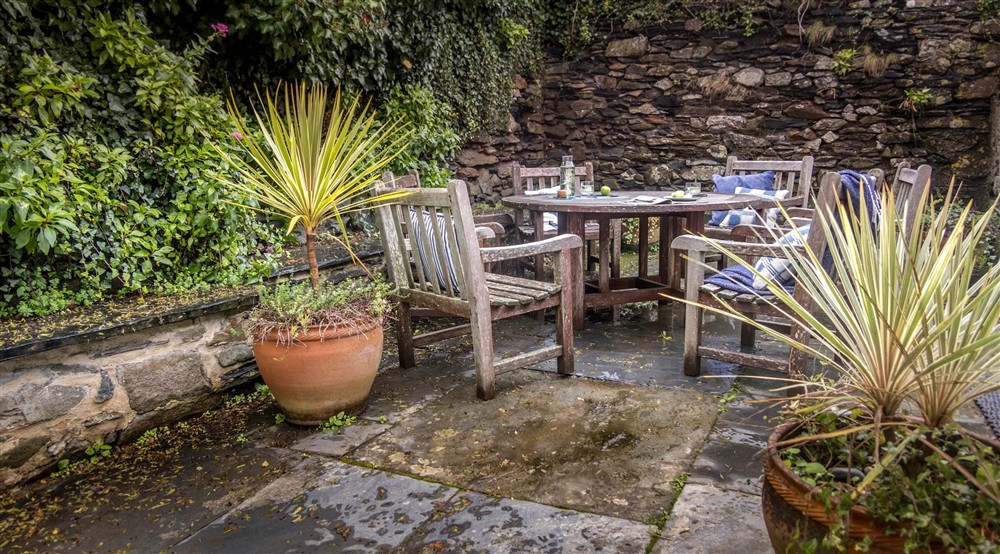 The garden at Guy's Cottage in Port Quin, Cornwall