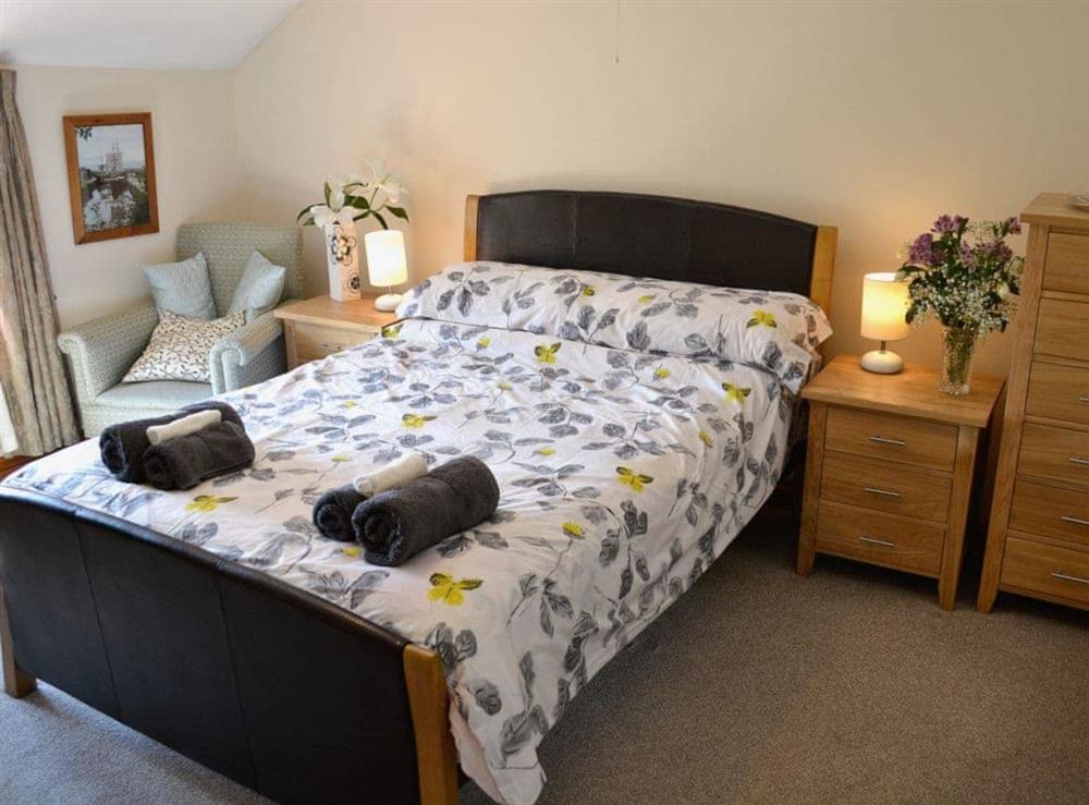 Double bedroom at Gwelmor in Charlestown, St Austell, Cornwall., Great Britain