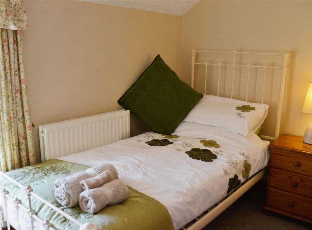 Twin bedroom at Gwelmor in Charlestown, St Austell, Cornwall., Great Britain