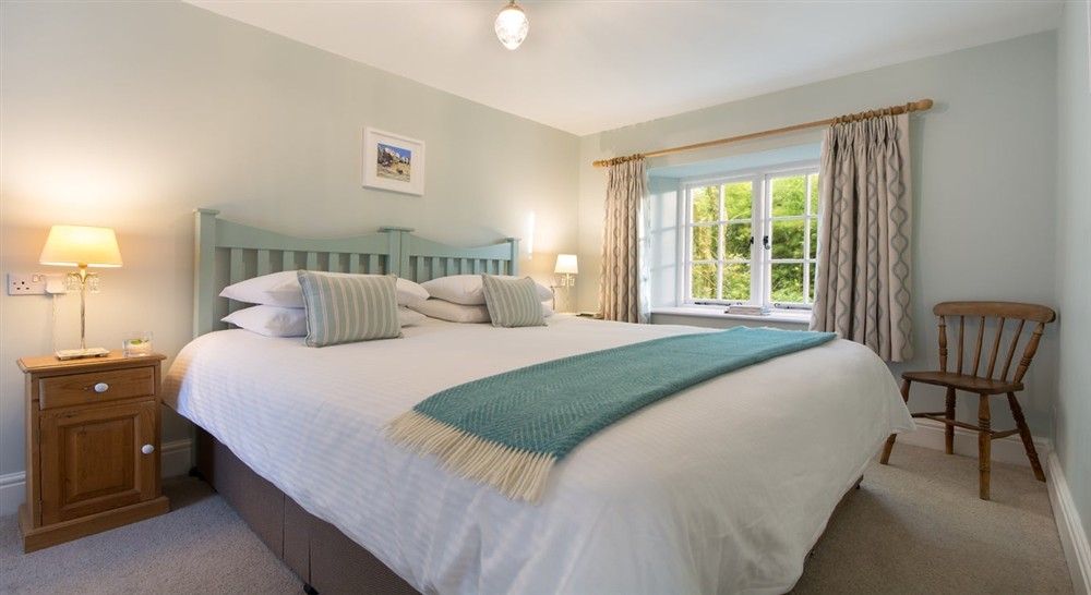 The double bedroom at Gwendra Dairy Cottage in Truro, Cornwall