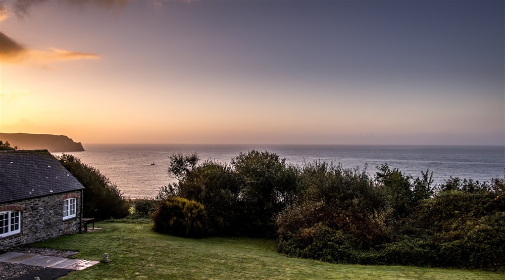 The sea view at Gwendra Dairy Cottage in Truro, Cornwall