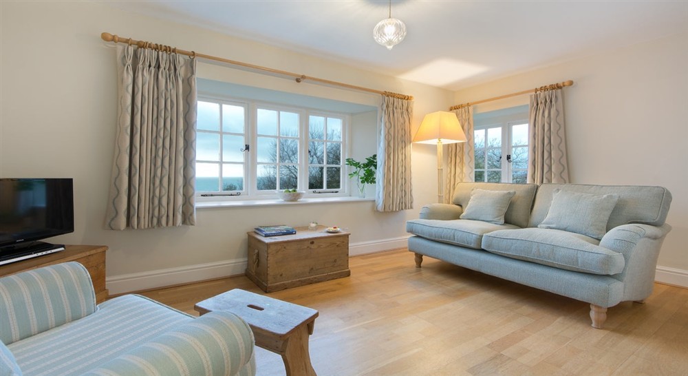 The sitting area at Gwendra Dairy Cottage in Truro, Cornwall
